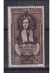 1953 3° Cent. nascita Arcangelo Corelli Perfetto Non linguellato Sassone 709